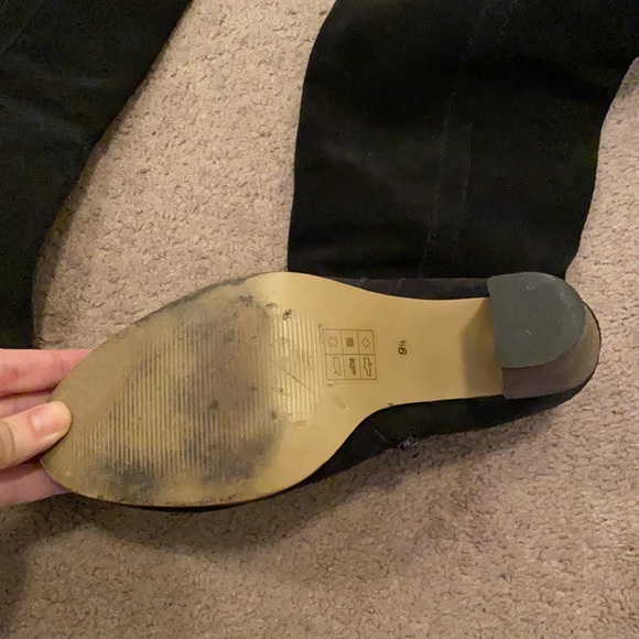 Dolce Vita Black Suede Knee High Boots - Picture 6 of 7